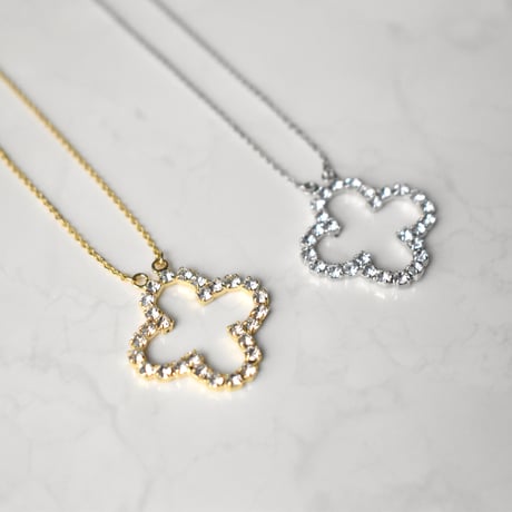 bloom rhinestone necklace