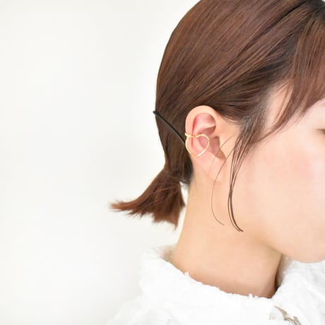 flame heart ear cuff