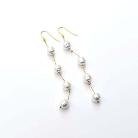 lane baroque glass pearl pierce/earring M