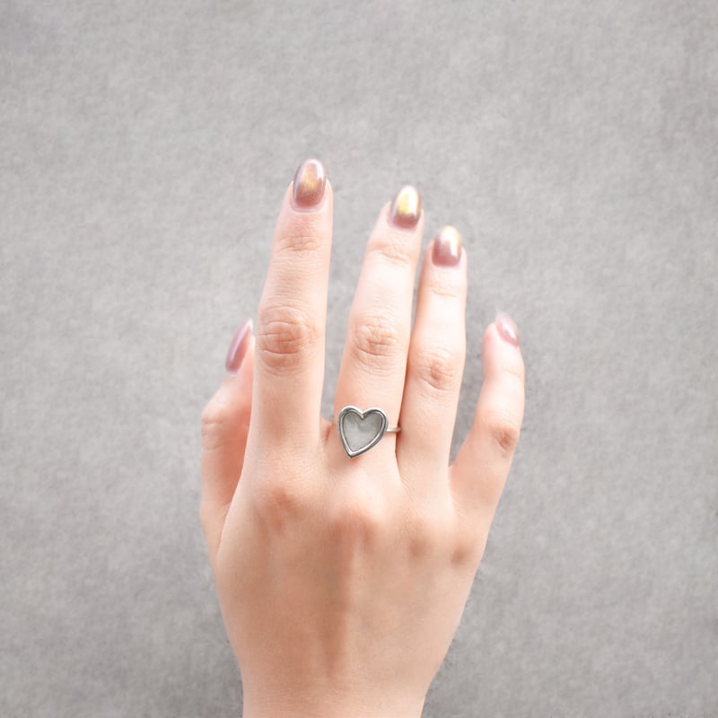 完売品！】Loved one Shell Heart Ring shell heart ring S | ISRIE
