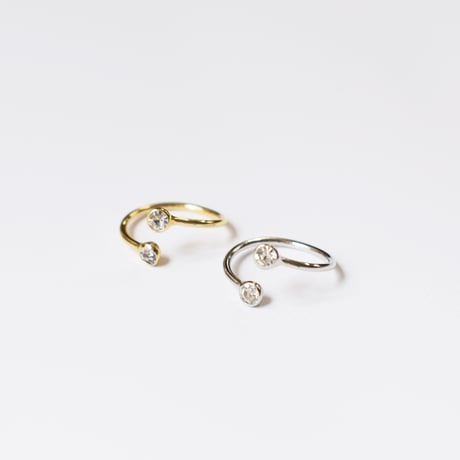 crystal glass fork ring