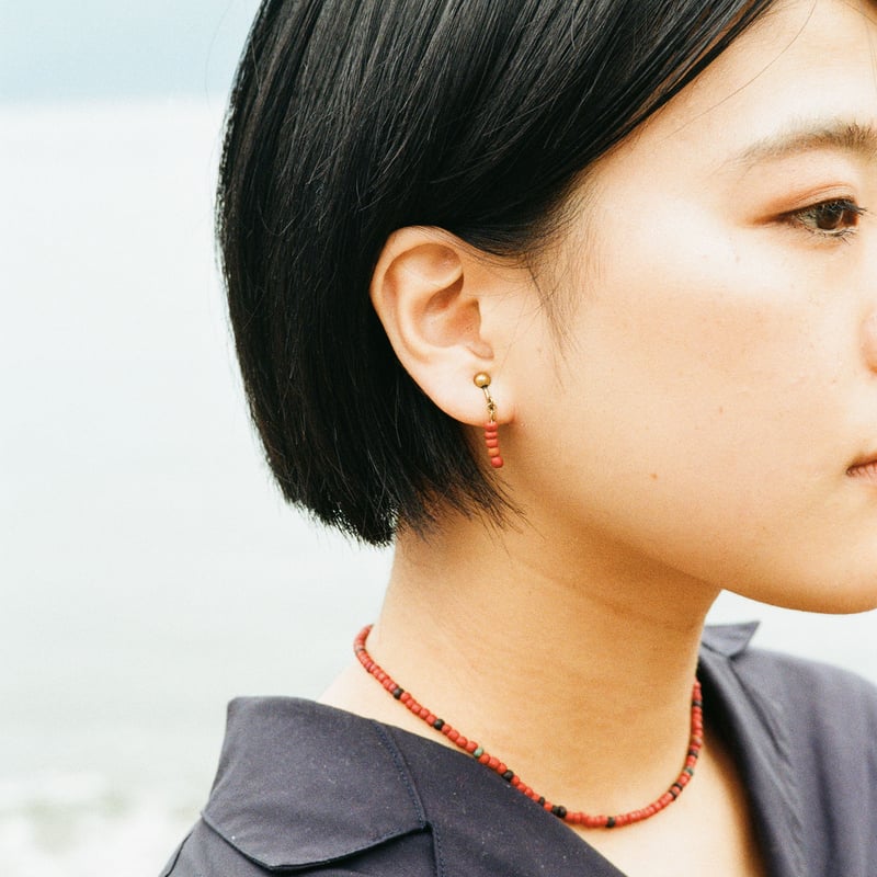 █haruharu★ピアス SPEAR ピアス / タイガーアイ&アコヤパール