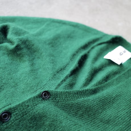 Kid Mohair Cardigan "Chiyoda Green"