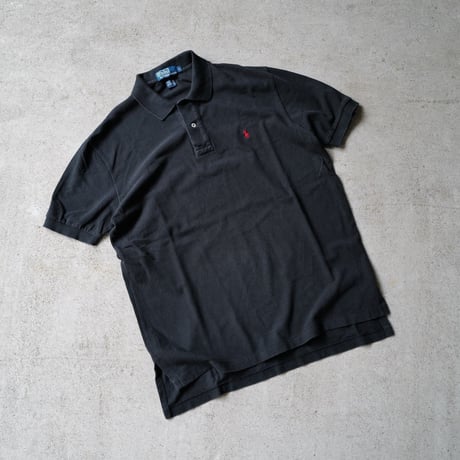 ［L］POLO SHIRT_MADE IN USA_80-90s vintage_black