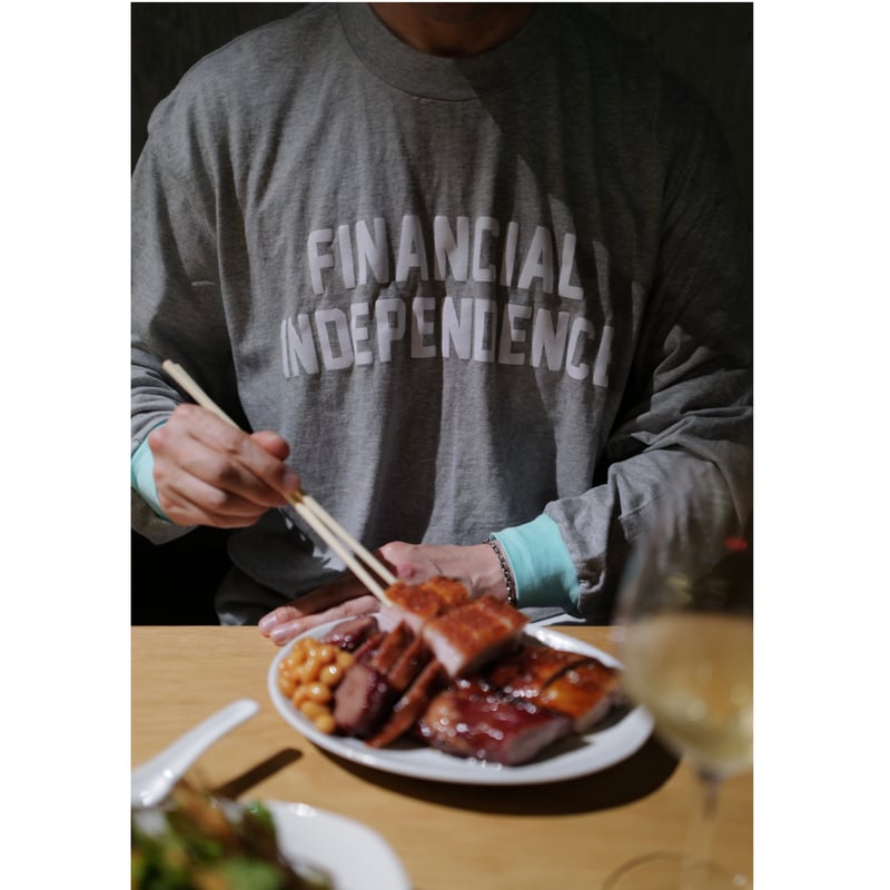 anytee classics] Financial Independent Tee_Gra