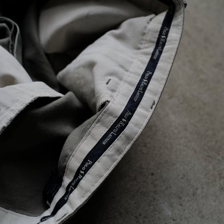 ［W40 L30］VINTAGE POLO CHINO 2tuck PANTS_Military Olive_no.7