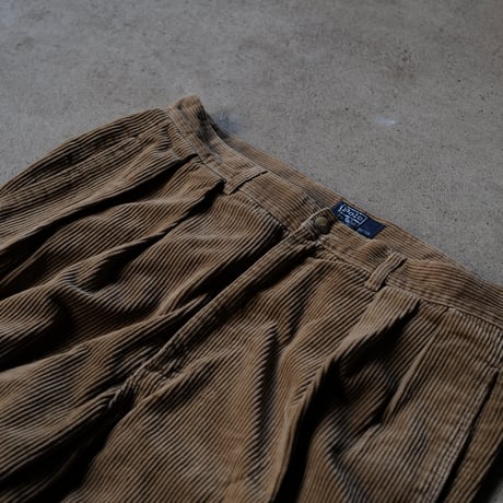 [W34 L29] VINTAGE POLO CORDUROY 2tuck PANTS_Military Color_no.6