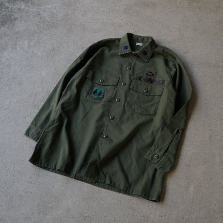 ［16 1/2 XL fit］USAIRFORCE Olive Green "BIG" Shirt_no.00