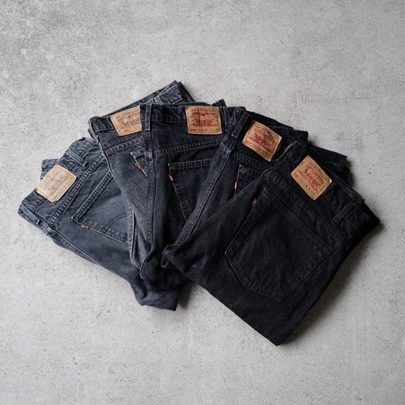 90s USA製 Levi’s 505 ブラックデニム W33 L33 サルファ 古着 00s Levi's 505-0260 サルファ ブラック デニム パンツ