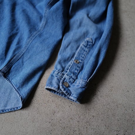 ［L］POLO Metal Button Denim SHIRTS_90s vintage