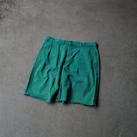 ［W36］Vintage Polo 2tuck Green Shorts_no.2