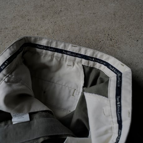 ［W37 L30］VINTAGE POLO CHINO 2tuck PANTS_Military Olive_no.8