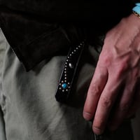 ［special edition］HTC for anytee : Long Narrow Belt "Turquoise Flower"