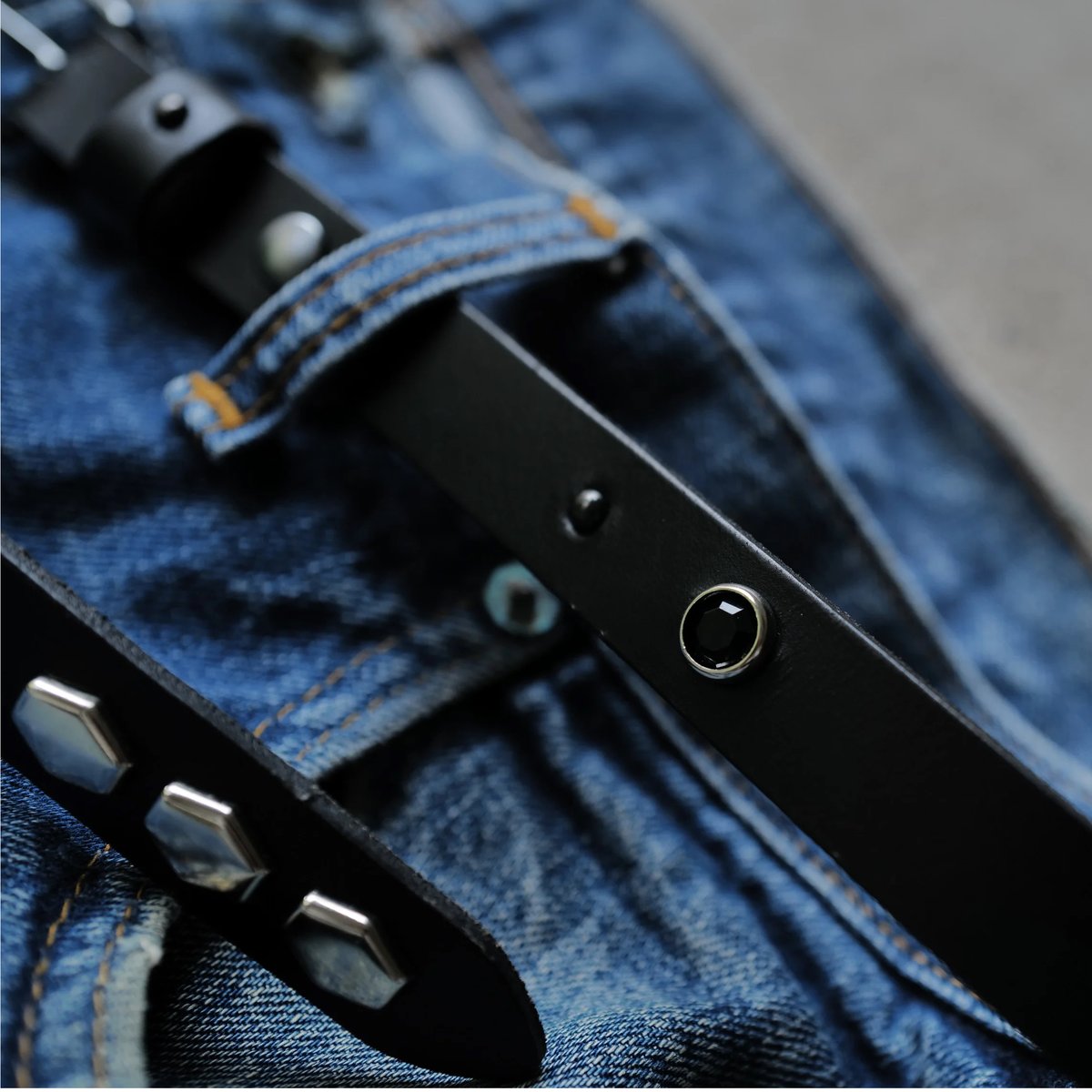 9月27日再販 [anytee classics] Narrow Long Belt_Bla
