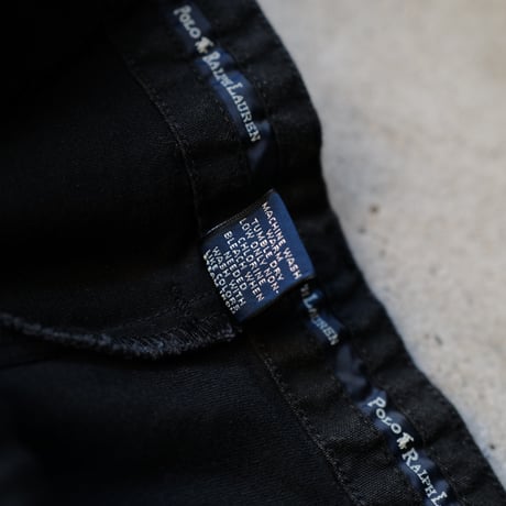 ［W36 L30］Vintage Black Pants_Polo Chino 2tuck_deadstock_no.8