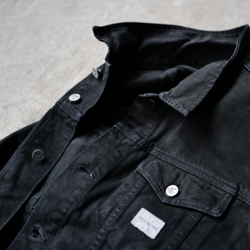 L］Calvin Klein Jeans_Sulfur Black Denim Jaket_