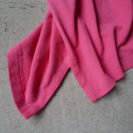 ［L］POLO SHIRT_MADE IN USA_80-90s vintage_pink