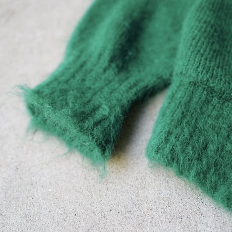 Kid Mohair Cardigan "Chiyoda Green"