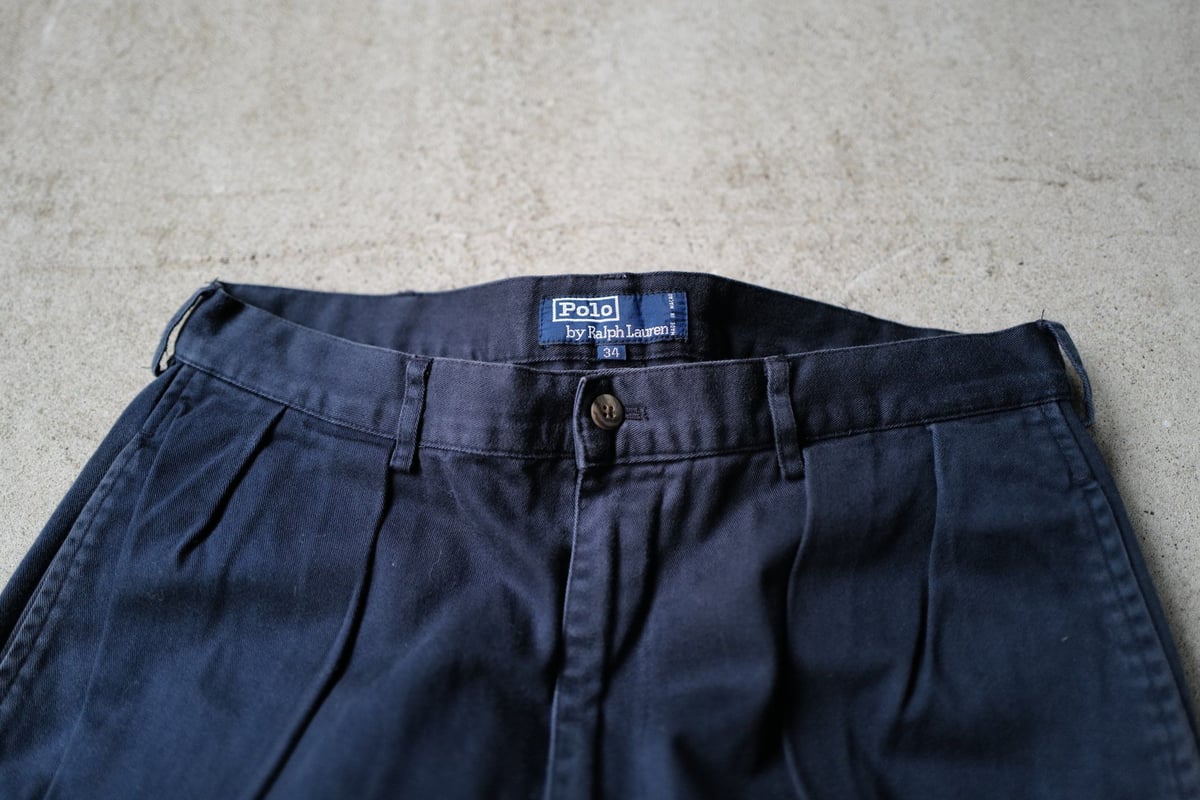 Polo by Ralph Lauren 90sチノパン2タックw34×L32 Early 90's Polo Ralph Lauren 2タック チノトラウザー 