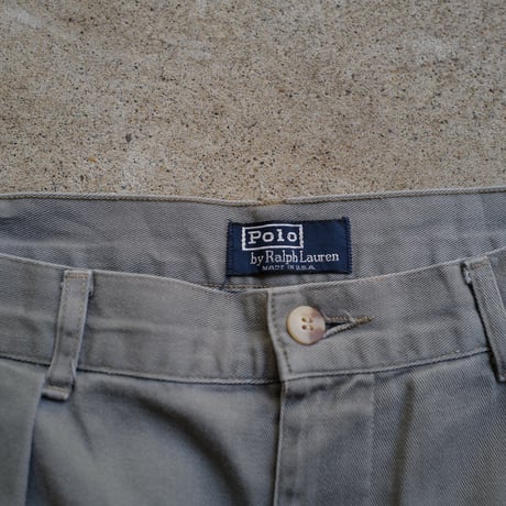 [W34] POLO CHINO SHORTS 2tuck_80-90s vintage