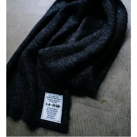 Kid Mohair Neckwear Scarf "Dark Gray"