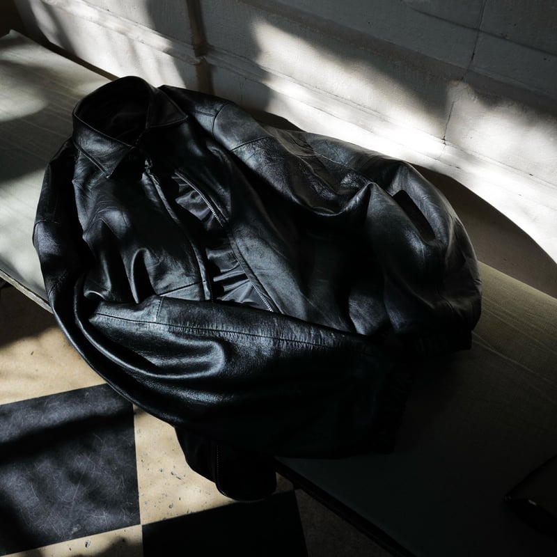 Fragments of Vintage Leather_Zip-up Jacket | an