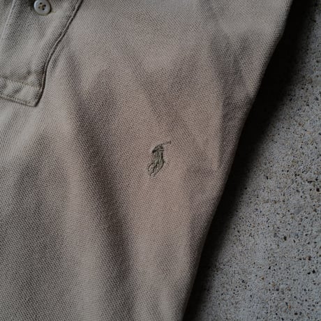 ［XL］POLO SHIRT_MADE IN USA_80-90s vintage_coyote
