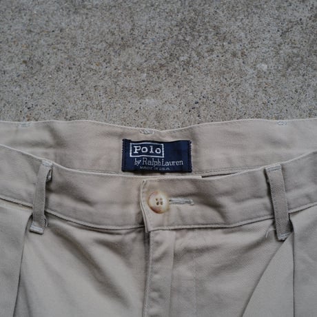 [W34] POLO CHINO SHORTS 2tuck_80-90s vintage_no.2