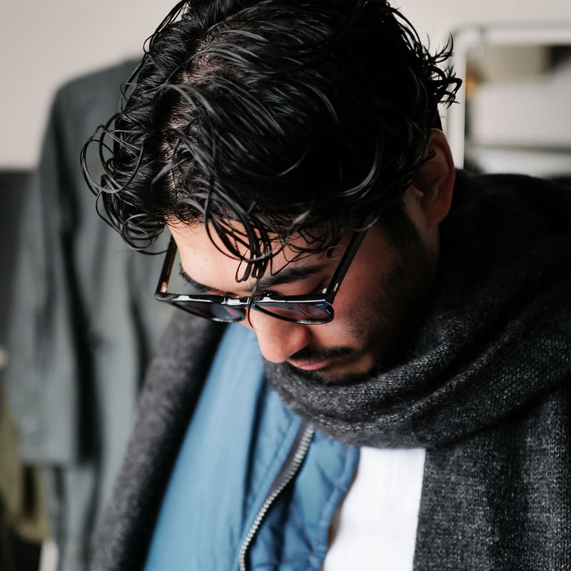 anytee classics] Celluloid Eyegear_Black×Brown