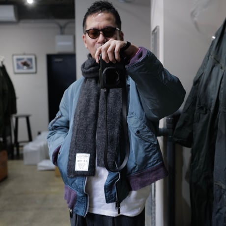 Kid Mohair Neckwear Scarf "Dark Gray"