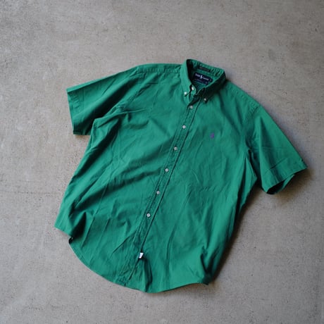 ［L］Button-Down SHIRT_MADE IN USA_80-90s vintage_green