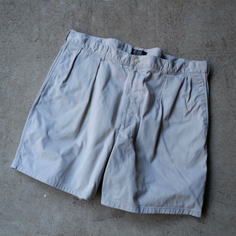 80's~ USA製 Polo RL 2tuck Chino Shorts 90's Polo by Ralph Lauren 2 tuck chino shorts 