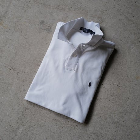 ［XL］POLO SHIRT_MADE IN USA_80-90s vintage_white