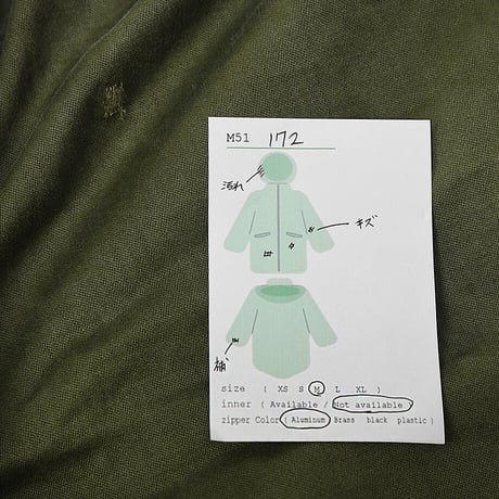 ［M］m51 parka_First model_no.172