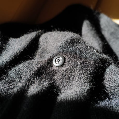 Kid Mohair Cardigan "Military Black"