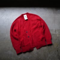 Kid Mohair Cardigan "CHAOS RED"