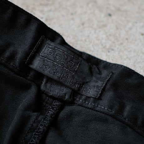 [W35 L32] Super Black_VINTAGE POLO CHINO 2tuck Pants_no.5