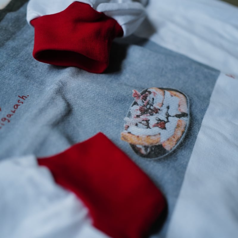 anytee classics] Girls' Photo Long Tee_Red rib