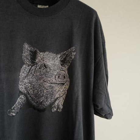 ［XXL］Pig Black Tee