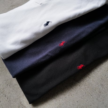 ［L］POLO SHIRT_MADE IN USA_80-90s vintage_black