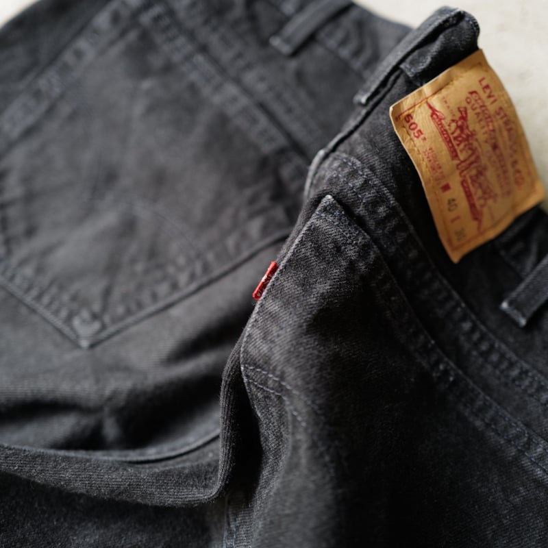 anytee リーバイス 505 サルファ　ベルベルジン　waiper W38 L32］Levi's 505 Sulfur Black_Deadstock | an