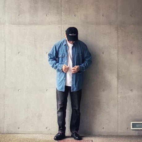 ［L］POLO Metal Button Denim SHIRTS_90s vintage