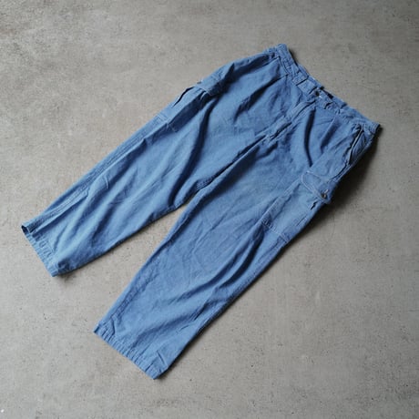 [W35 L32] POLO Chambray Cargo pants_MADE IN USA_80-90s vintage_no.1