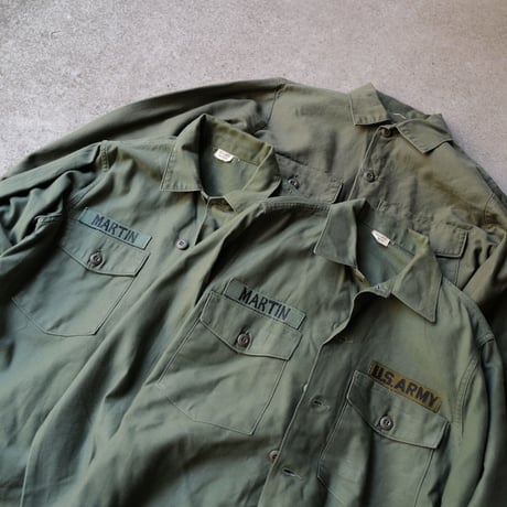 ［15( 1/2) L fit］USARMY Olive Green Shirts_Cotton 100_no.9