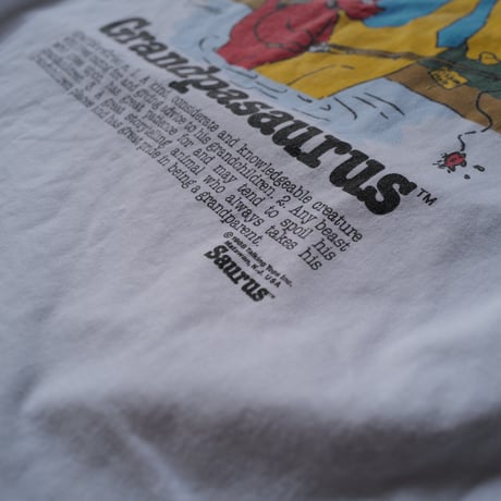 ［XL］Granpa Saurus Tee_80-90s vintage