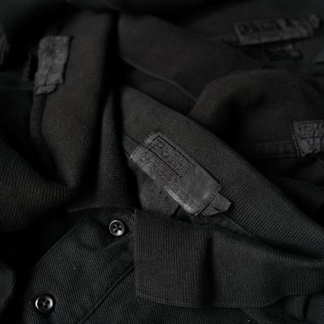 ［Black Button］Super Black_VINTAGE POLO SHIRT_made in USA