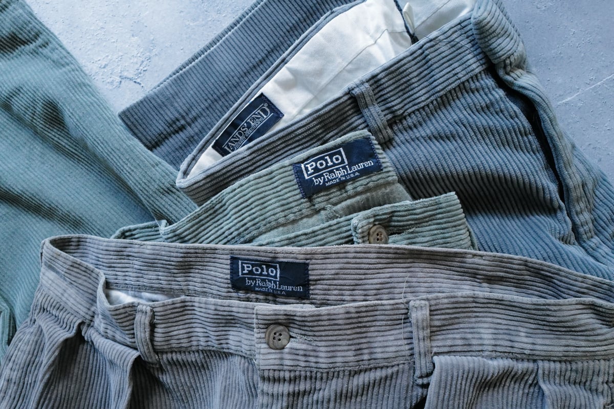 W35 L31] POLO CORDUROY PANTS 2tuck_80-90s vint