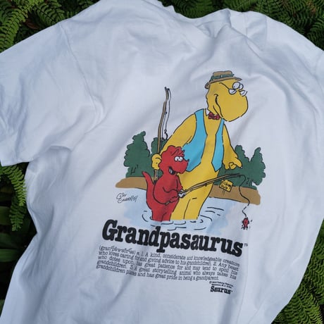 ［XL］Granpa Saurus Tee_80-90s vintage