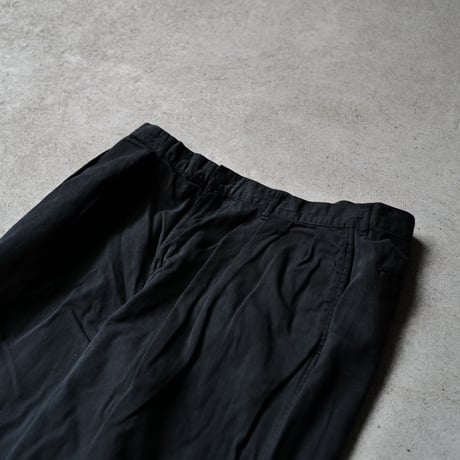 [W36 L32] Super Black_VINTAGE POLO CHINO 2tuck Pants_no.1