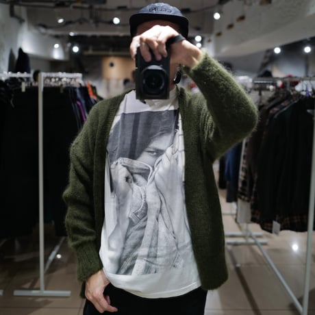 Kid Mohair Cardigan "Military Green"